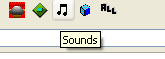 'Sounds in the palette window.