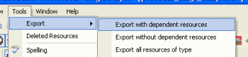 Export Menu